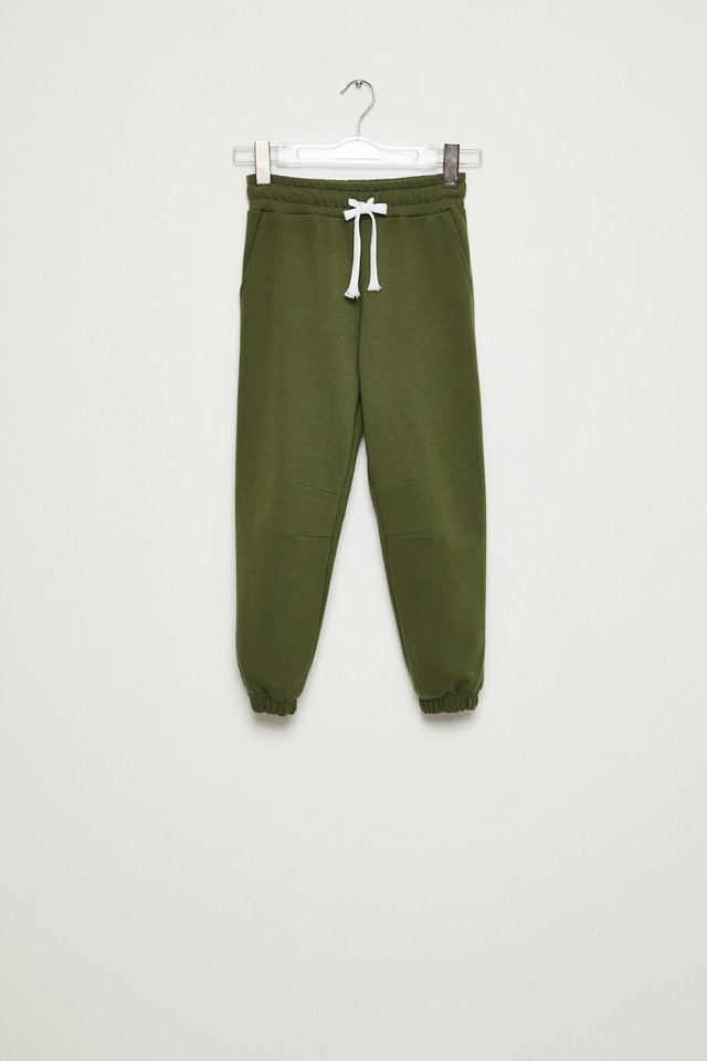 Khaki - Dinko Boy's Khaki Sweatpants