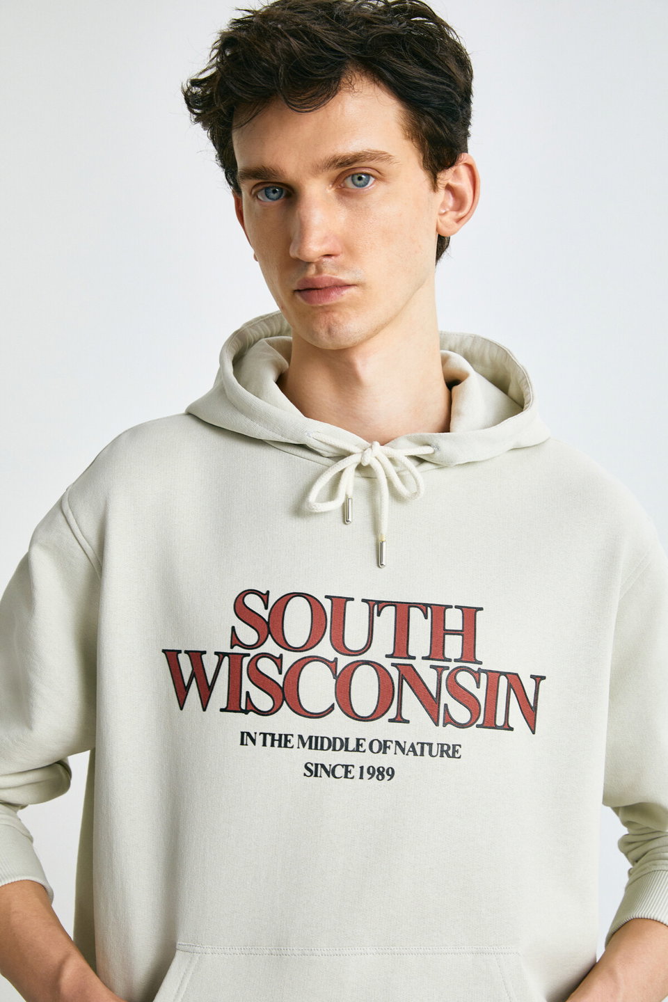 Garen Men's Soft Fleece Inside Printed Sweatshirt with Regular Cord