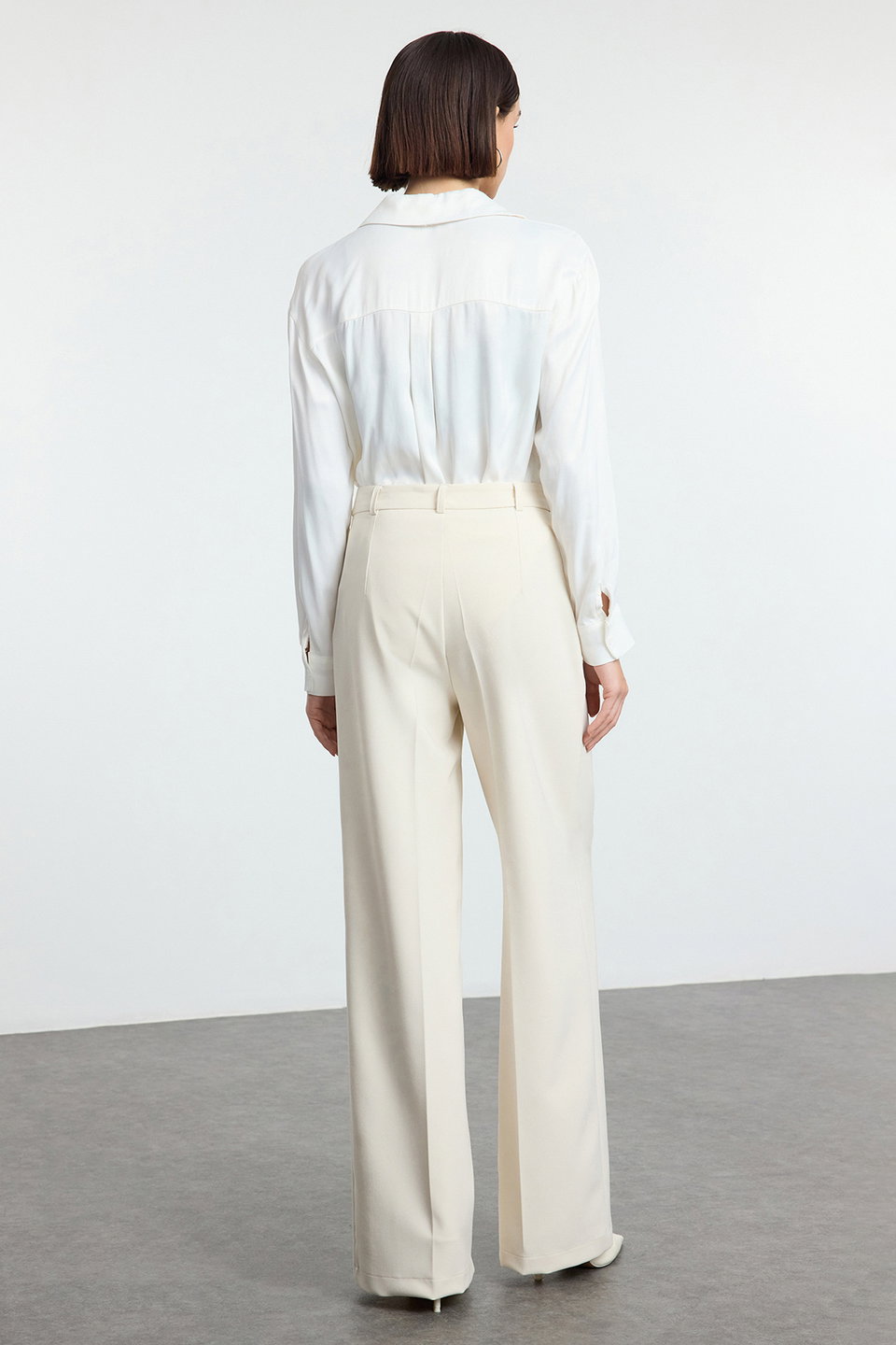 Pleated Wide Leg/Wide Leg Woven Trousers TWOAW25PL00109 Palazzo