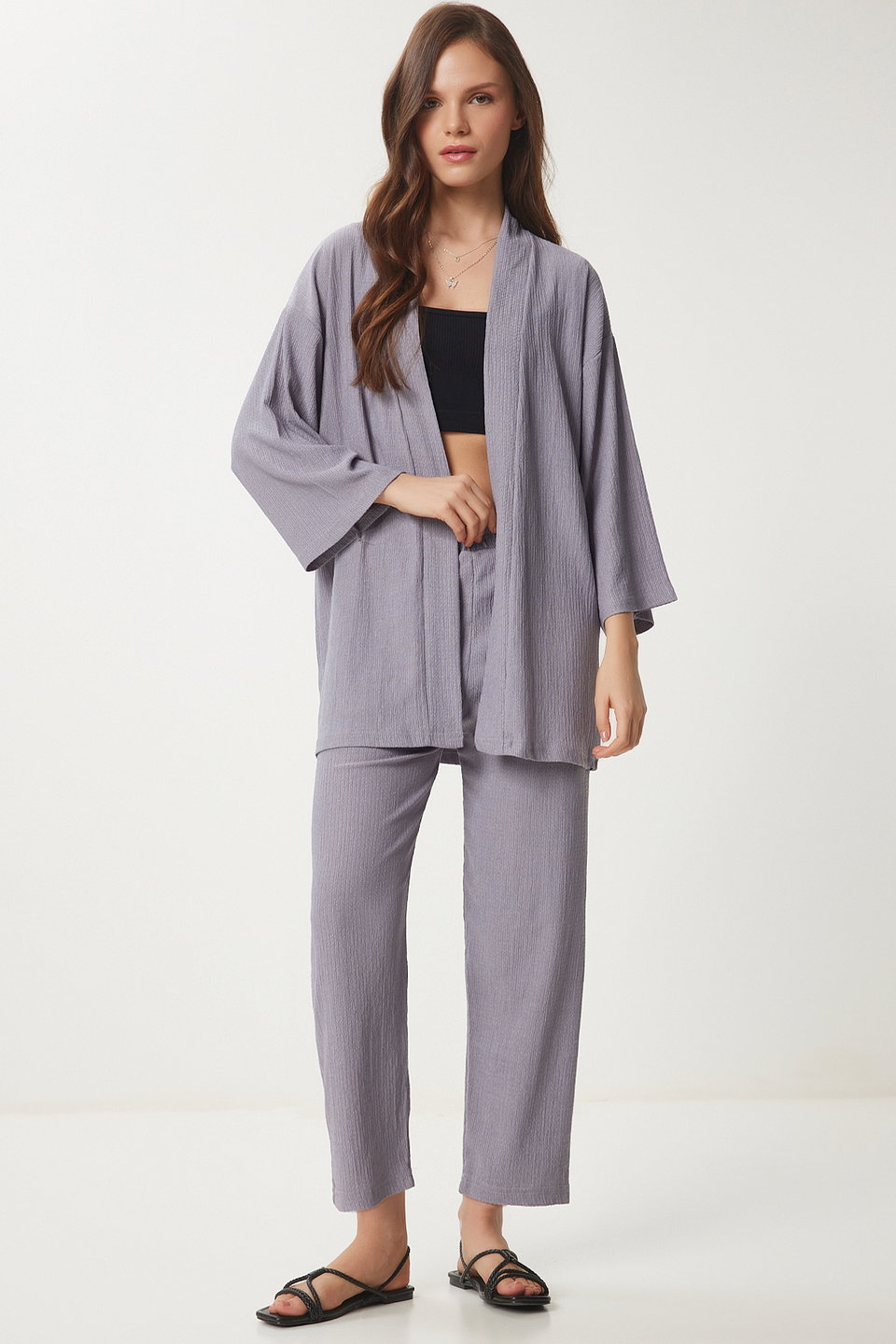 Women's Kimono Pants Knitted Set BY00050