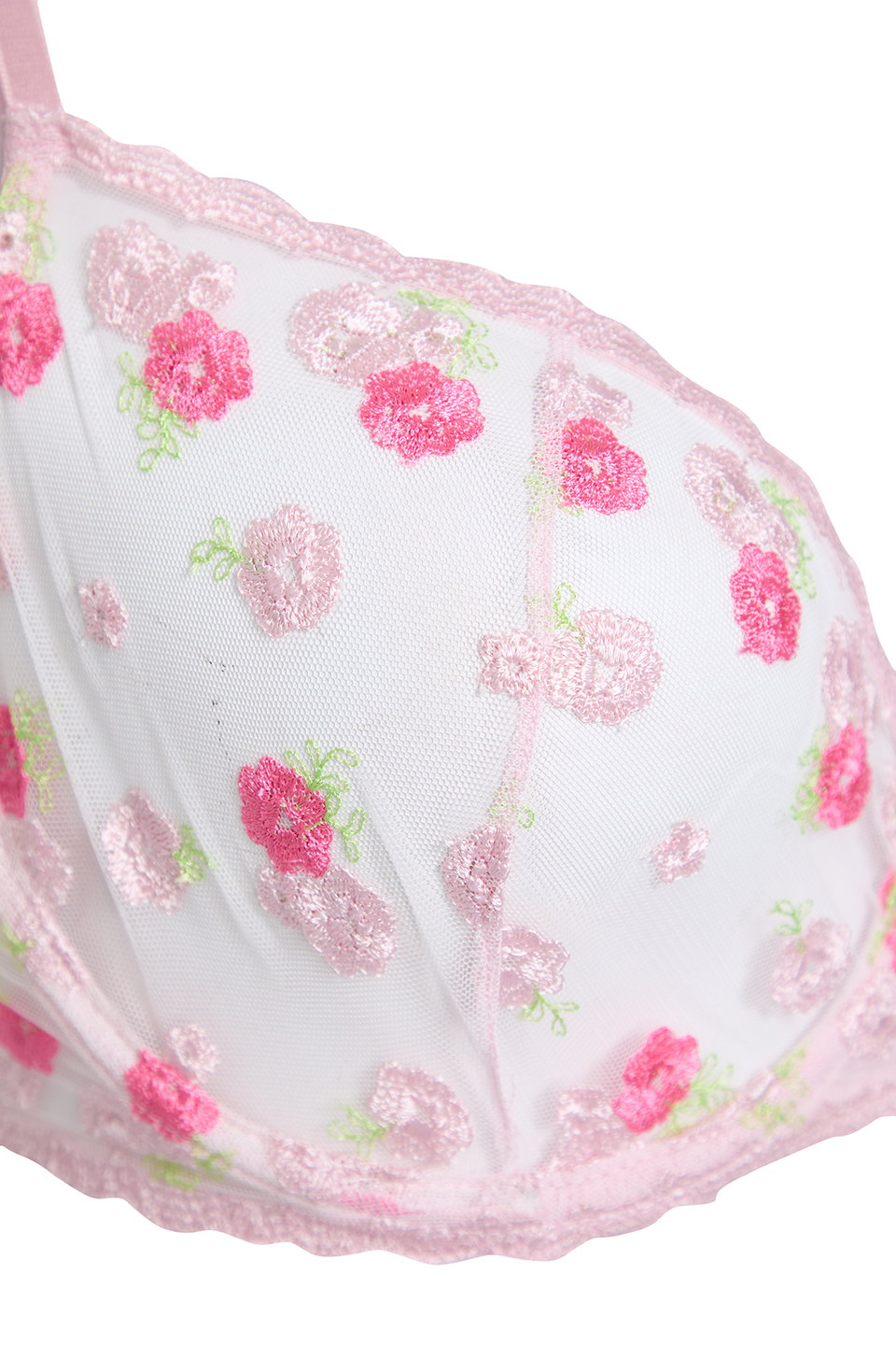 Floral Lace Cupless Plus Size Bra TBBSS24CW00002