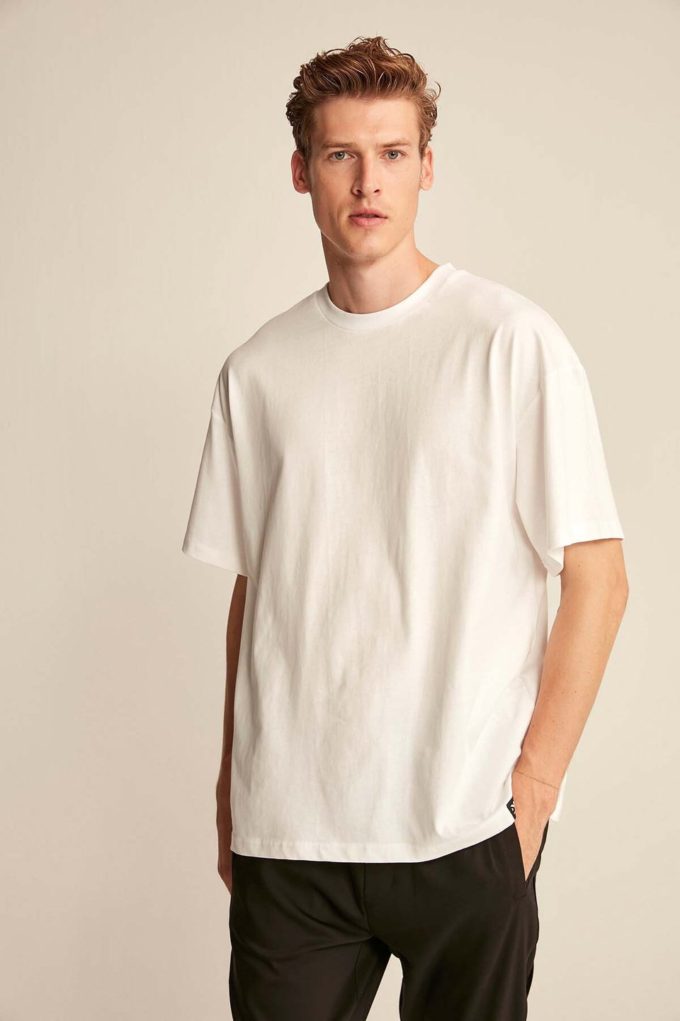 Jett Men's Oversize Fit 100% Organic Cotton Thick Textured Crew Neck T-shirt