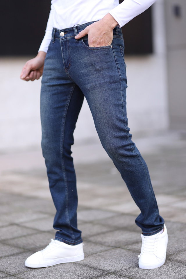 Dark Navyblue - Anthracite Regular Stretchy Fabric Jeans Jeans Tmnss25Je00001