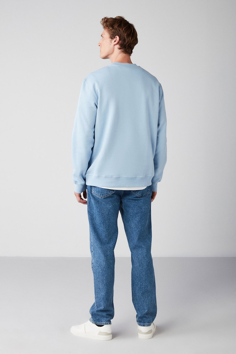 Travis Men's Organic Fabric Soft Regular Fit Round Neck Sweatshirt