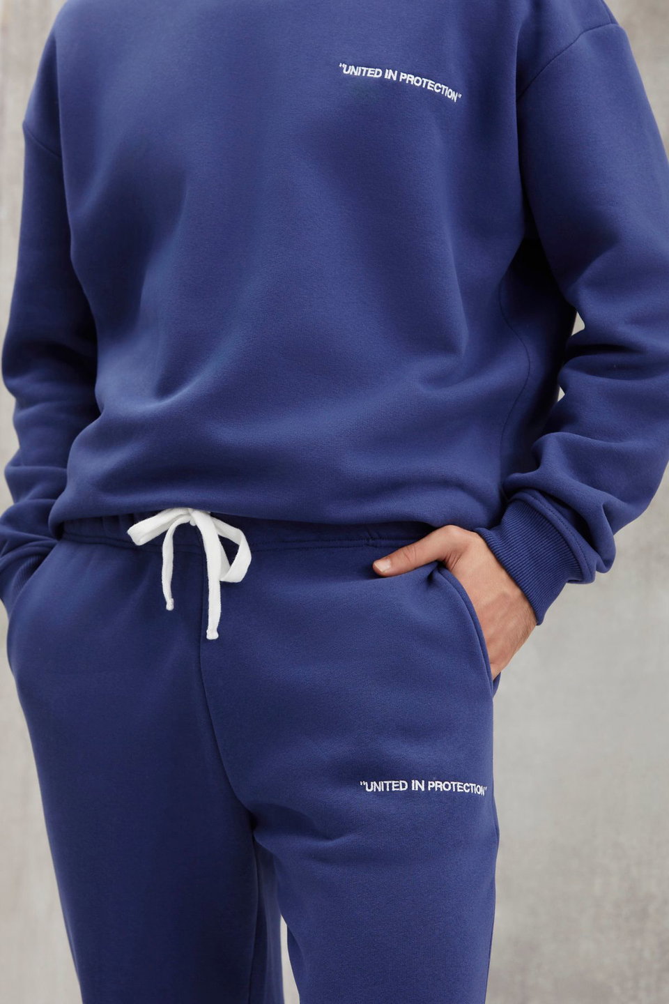 Marshall Men's Cotton Fleece Embroidered Relaxed Melanj Tracksuit Set