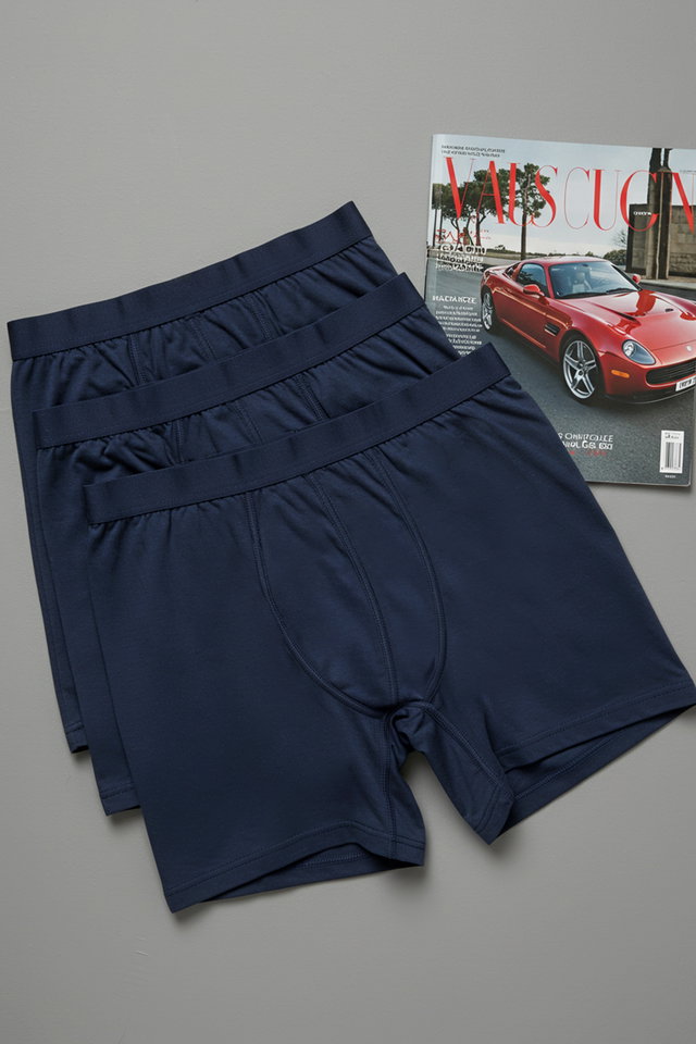 Navy blue - Black 3-Pack Plain Boxer TMNAW20BX0063
