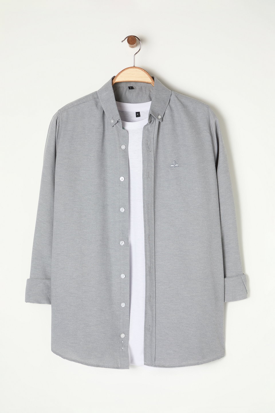 Regular Fit Embroidered Detail Easy Iron Smart Shirt TMNAW24GO00089