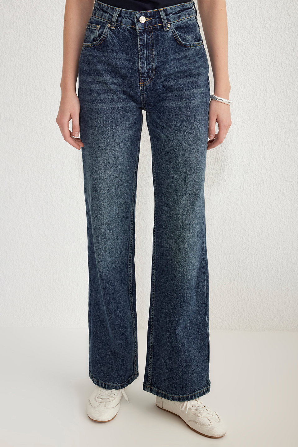 Premium High Waist Wide Leg Jeans Twoss25Je00089