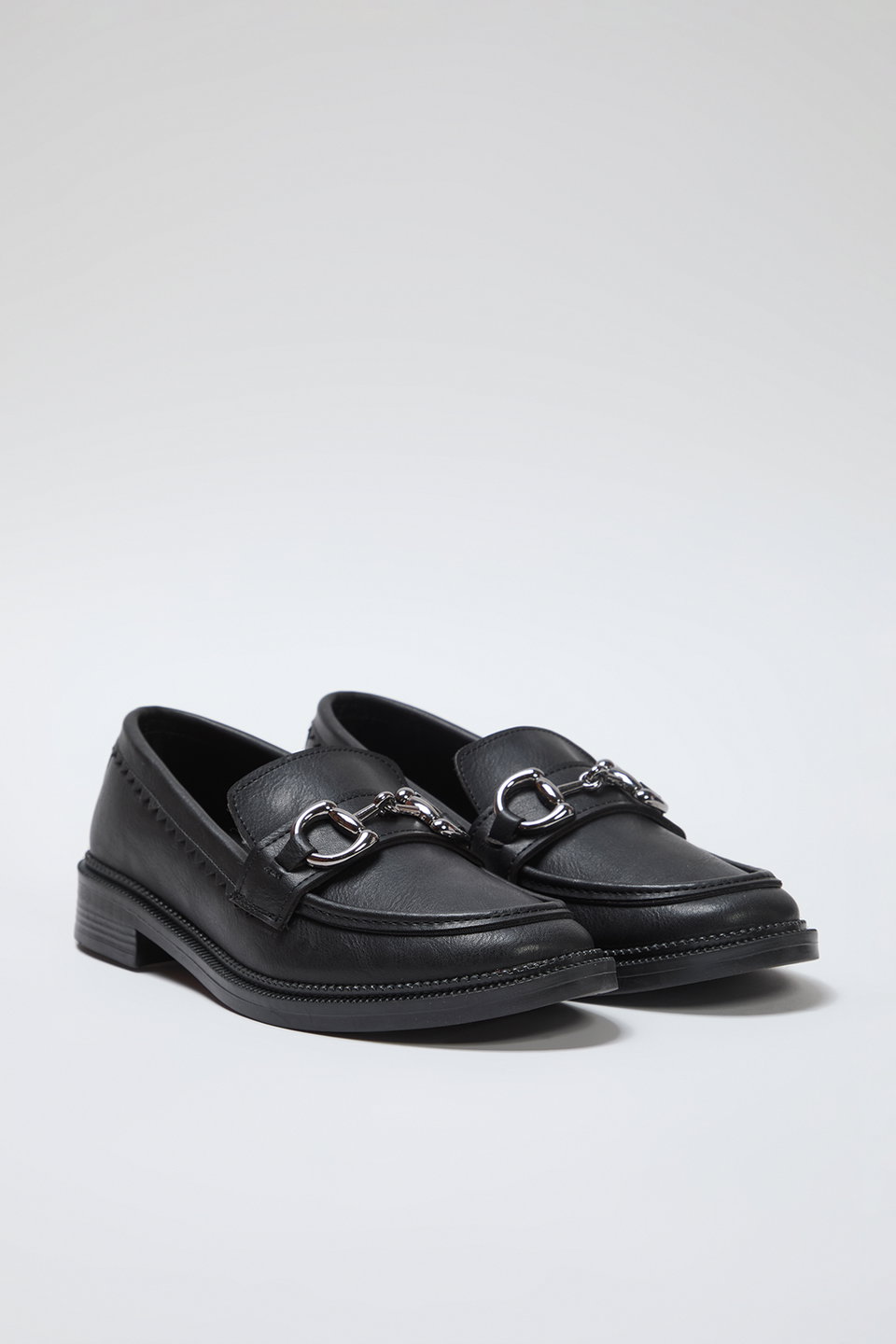 Buckle Detail Flat Women's Loafer Shoes TAXSS25LA00002