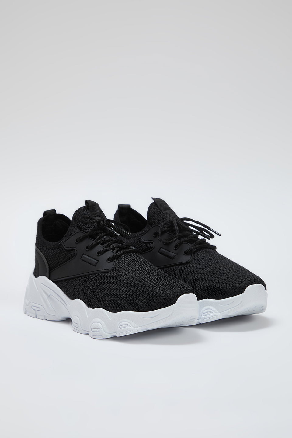 Mesh Detailed Lace-Up Thick Sole Women's Walking Sneakers TAXSS25SN00007