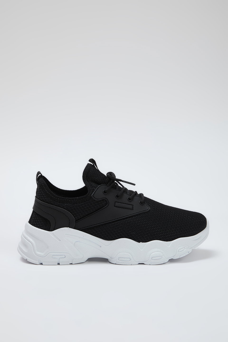 Mesh Detailed Lace-Up Thick Sole Women's Walking Sneakers TAXSS25SN00007