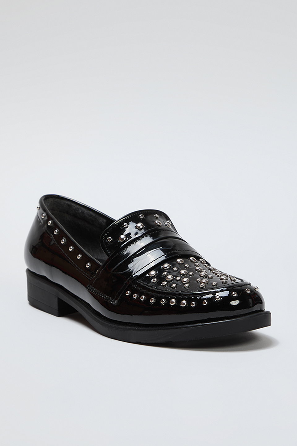 Patent Leather Troc Flat Women's Loafer Shoes TAXSS25LA00003