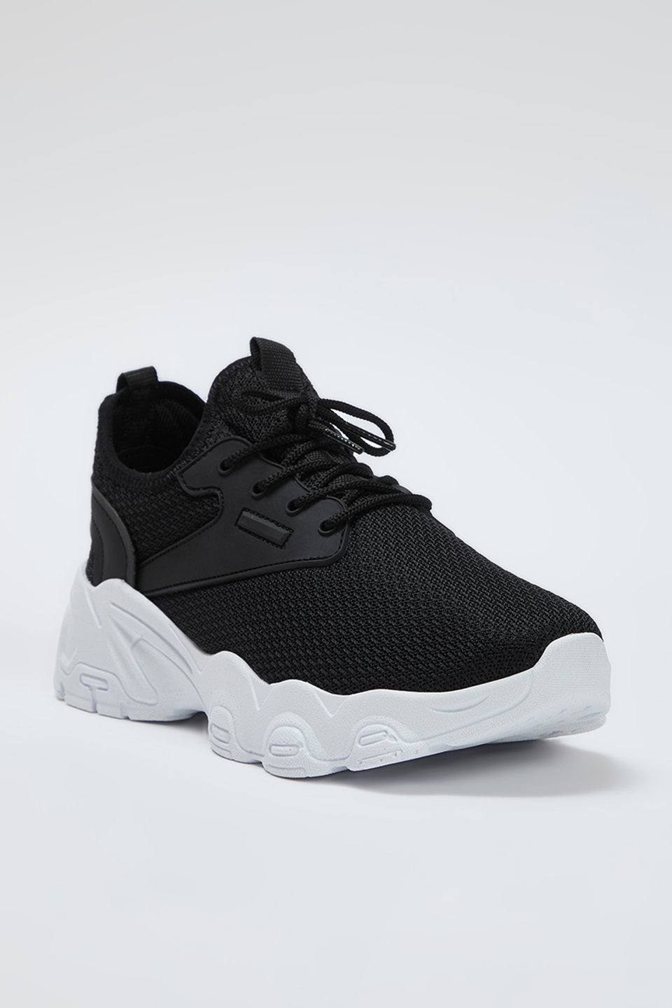 Mesh Detailed Lace-Up Thick Sole Women's Walking Sneakers TAXSS25SN00007