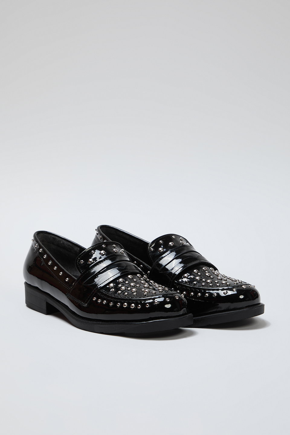 Patent Leather Troc Flat Women's Loafer Shoes TAXSS25LA00003