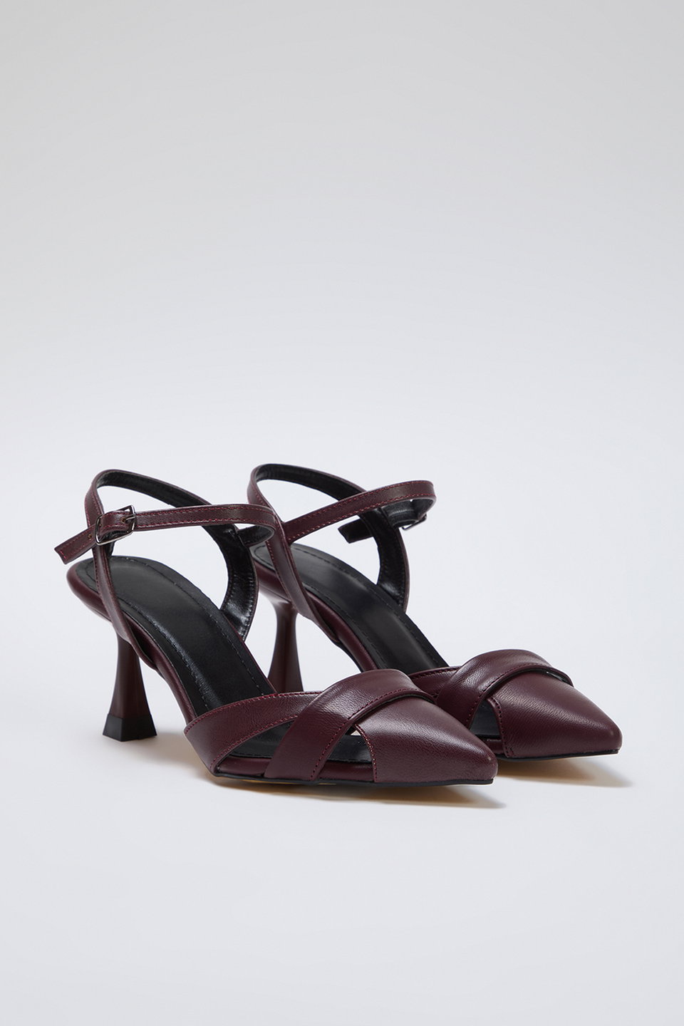 Cut Out Detail Pointed Toe Women's Classic High-Heeled Shoes Takss25To00029