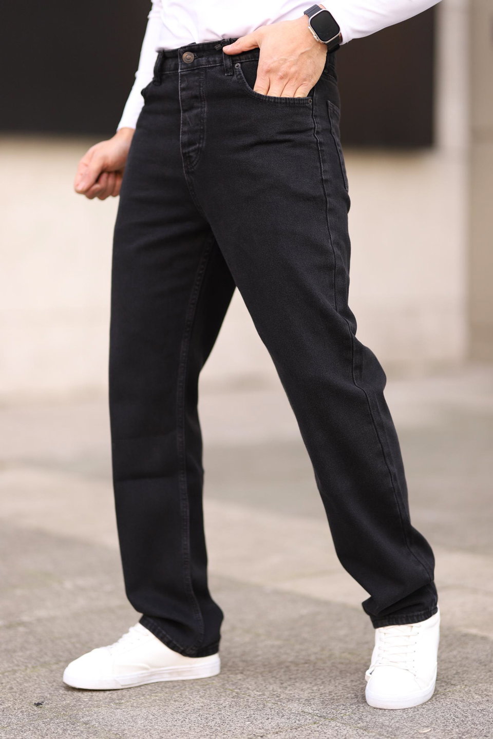 Smoke 100% Cotton Baggy Fit Jeans Loose Jeans TMNAW24JE00027