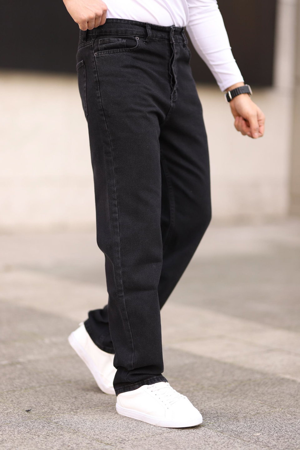 Smoke 100% Cotton Baggy Fit Jeans Loose Jeans TMNAW24JE00027