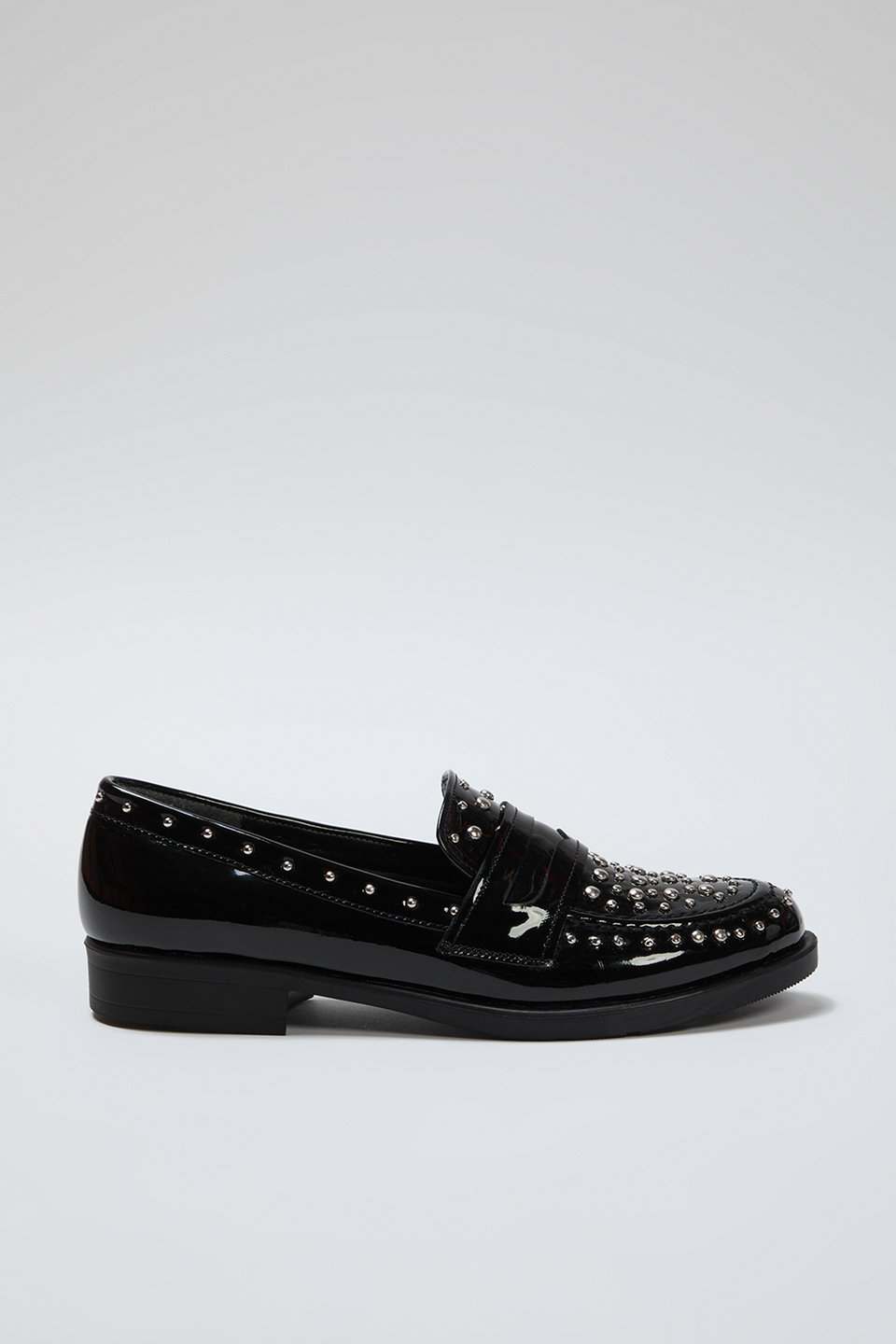 Patent Leather Troc Flat Women's Loafer Shoes TAXSS25LA00003