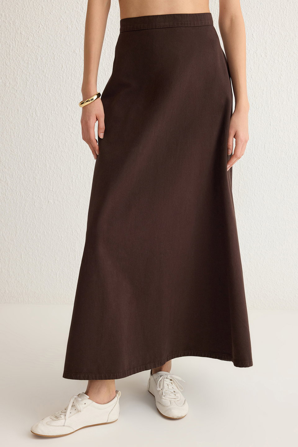 Flounce Maxi Denim Skirt TWOSS25ET00005