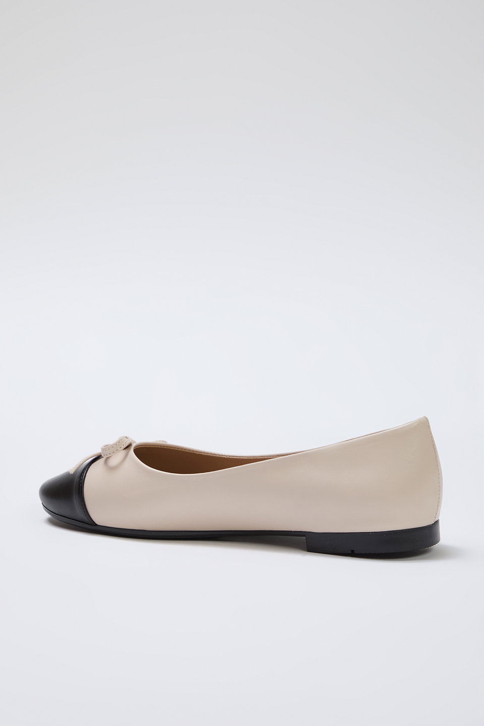 Bow Detail Color Block Almond Toe Women's Ballerina TAXSS25BE00000