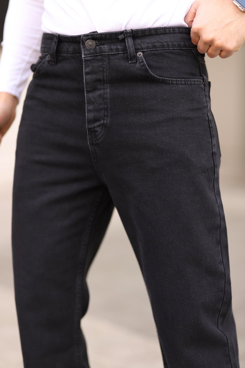 Smoke 100% Cotton Baggy Fit Jeans Loose Jeans TMNAW24JE00027