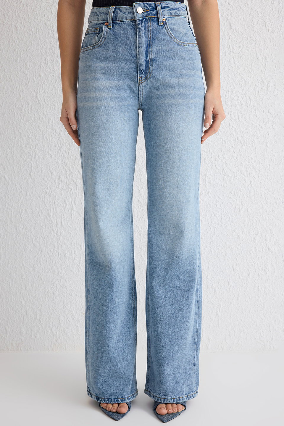 High Waist Wide Leg Jeans Twoss25Je00132