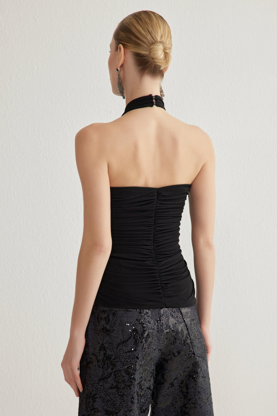 Drape Detailed Knitted Bustier TPRSS25BS00002