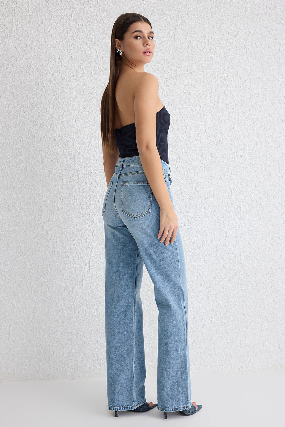 High Waist Wide Leg Jeans Twoss25Je00132