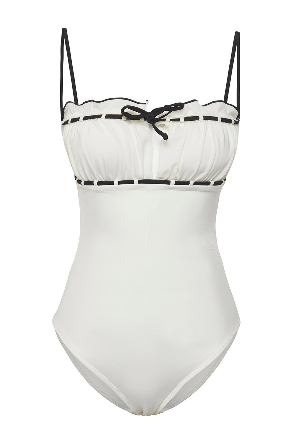 Strapless Tie Detail Ruffle Regular Pretty Swimsuit TBESS25MA00047