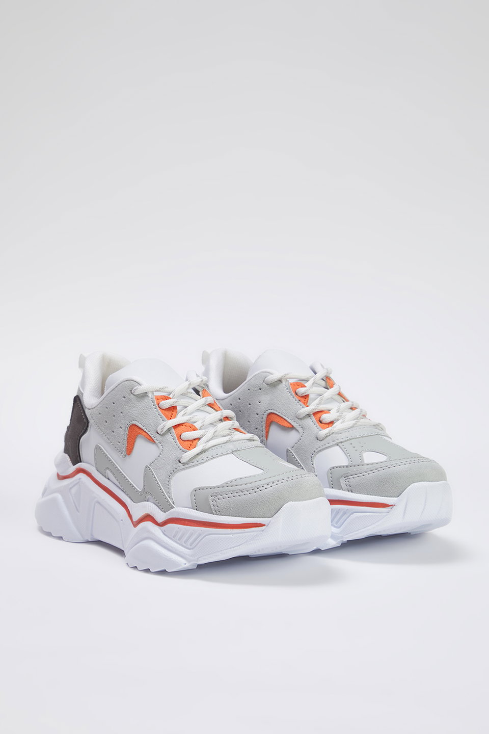 Contrast Color Block Women's Thick Sole Sneakers TAXSS25SN00002