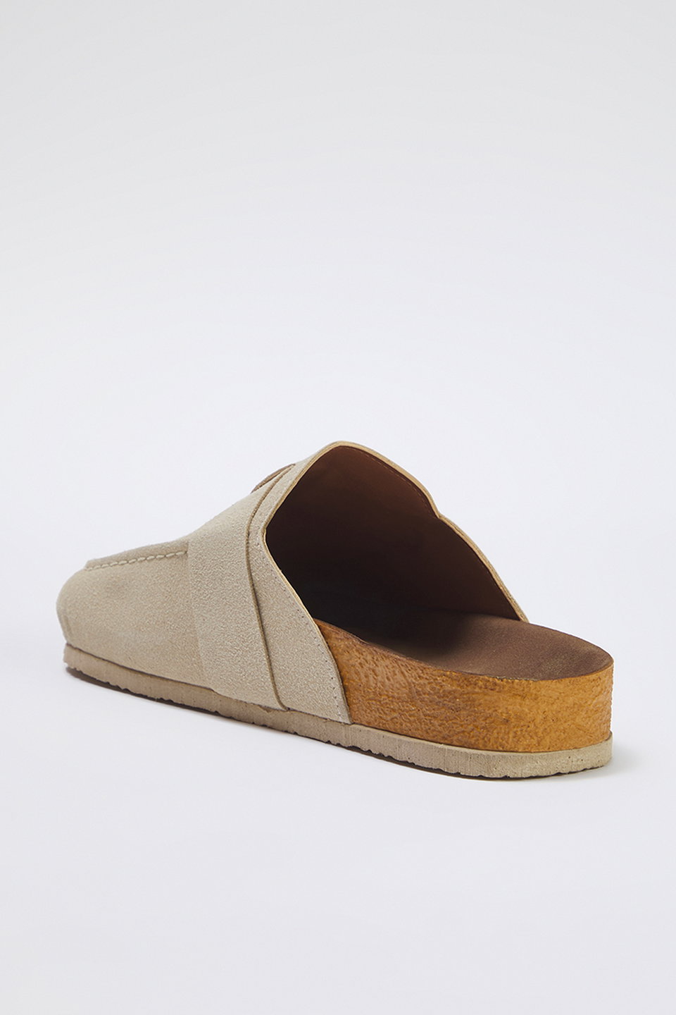 Closed Front Belt Buckle Square Toe Flat Women's Sabo Slippers TAKSS25TE00000