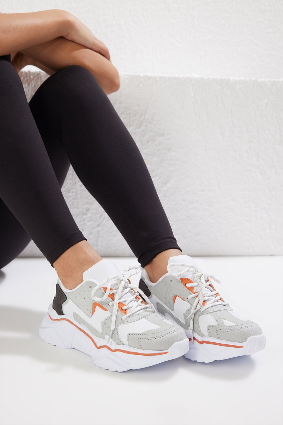 Contrast Color Block Women's Thick Sole Sneakers TAXSS25SN00002