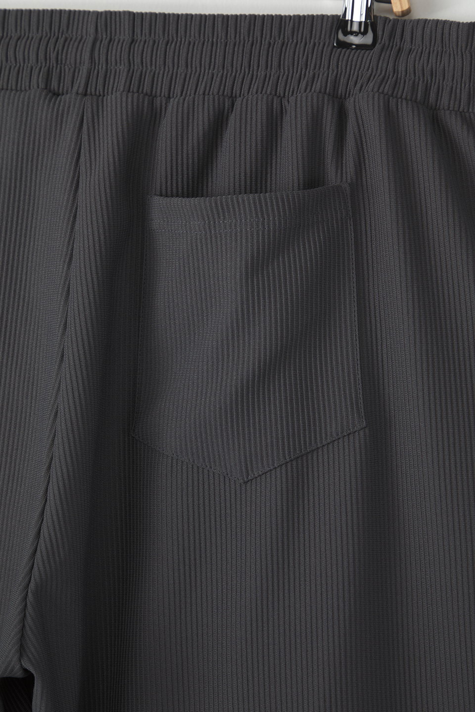 Plus Size Smoke Oversize/Wide Cut Textured Wrinkle-Free Ottoman Shorts TMNSS25AP00001