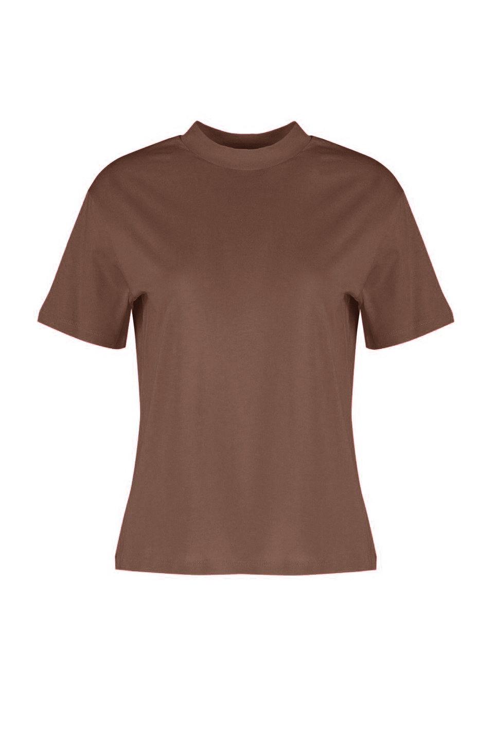 100% Cotton Basic Regular/Normal Pattern Stand Collar Knitted T-Shirt TWOAW20TS0096