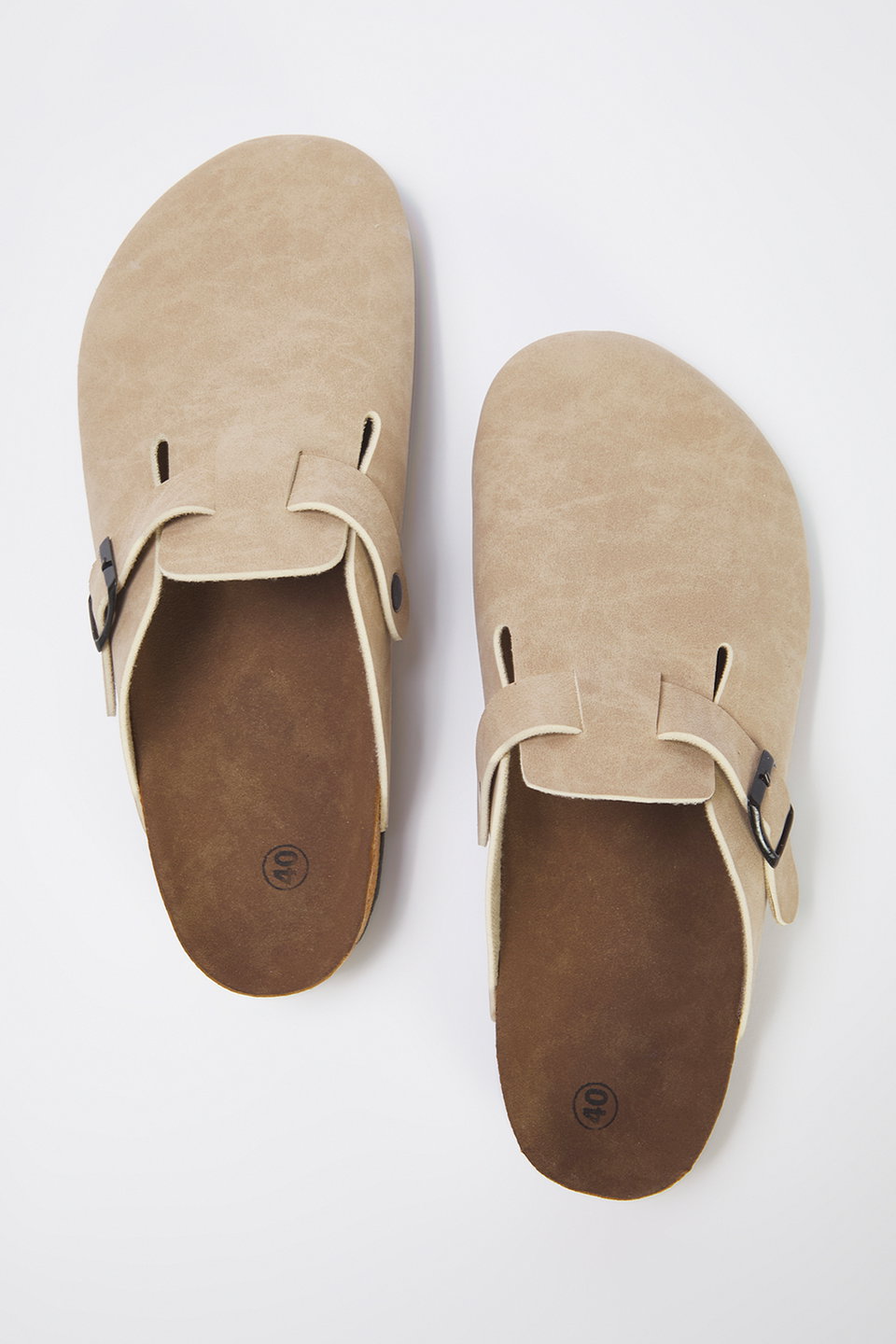Closed Front Buckled Men's Sabo Slippers TAKSS25TE00008