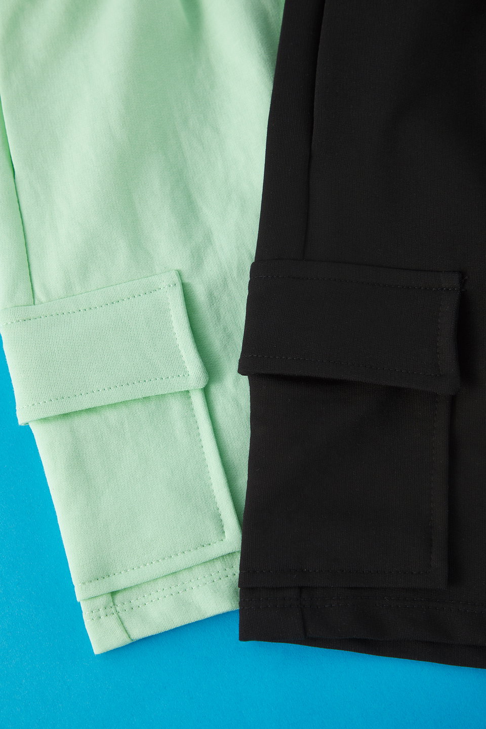 2-Pack Boy Cotton Elastic Waist Cargo Pocket Knitted Shorts TKDSS25SR00006