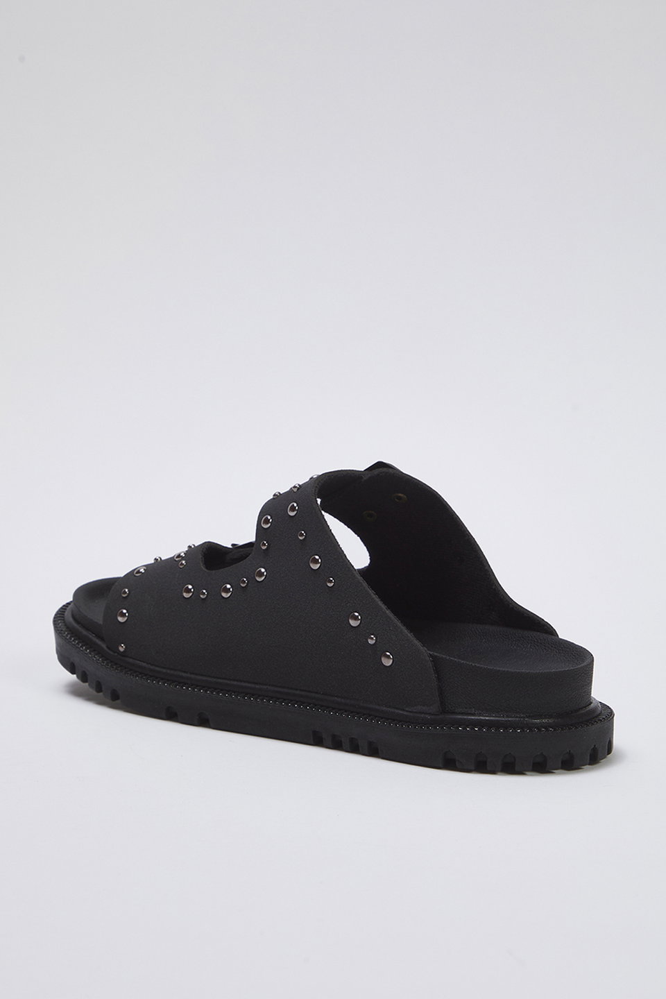 Riveted Double Buckled Flat Women's Slippers TAXSS25TE00004