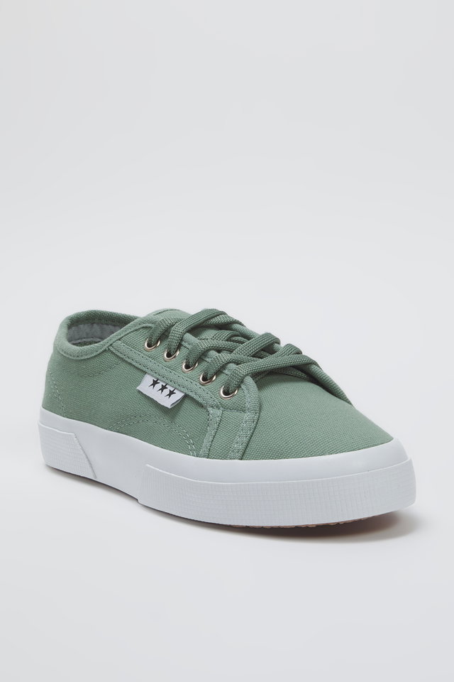 mint - Mint Laced Flat Sole Women's Sneakers TAXSS25SN00039