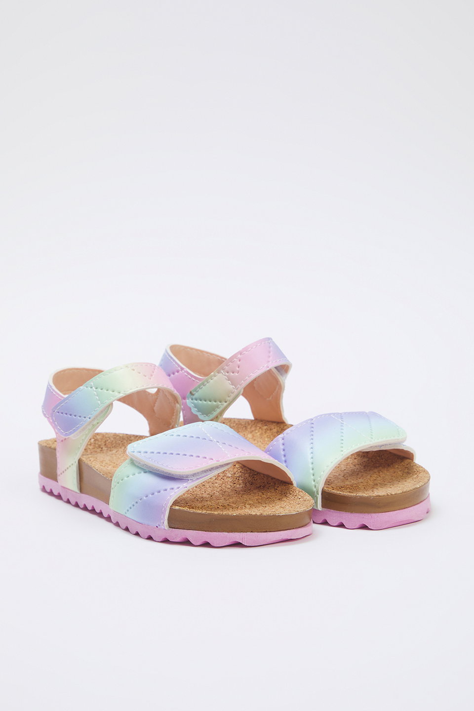 Velcro Strap Little Girl Kids Sandals Takss25Sd00024