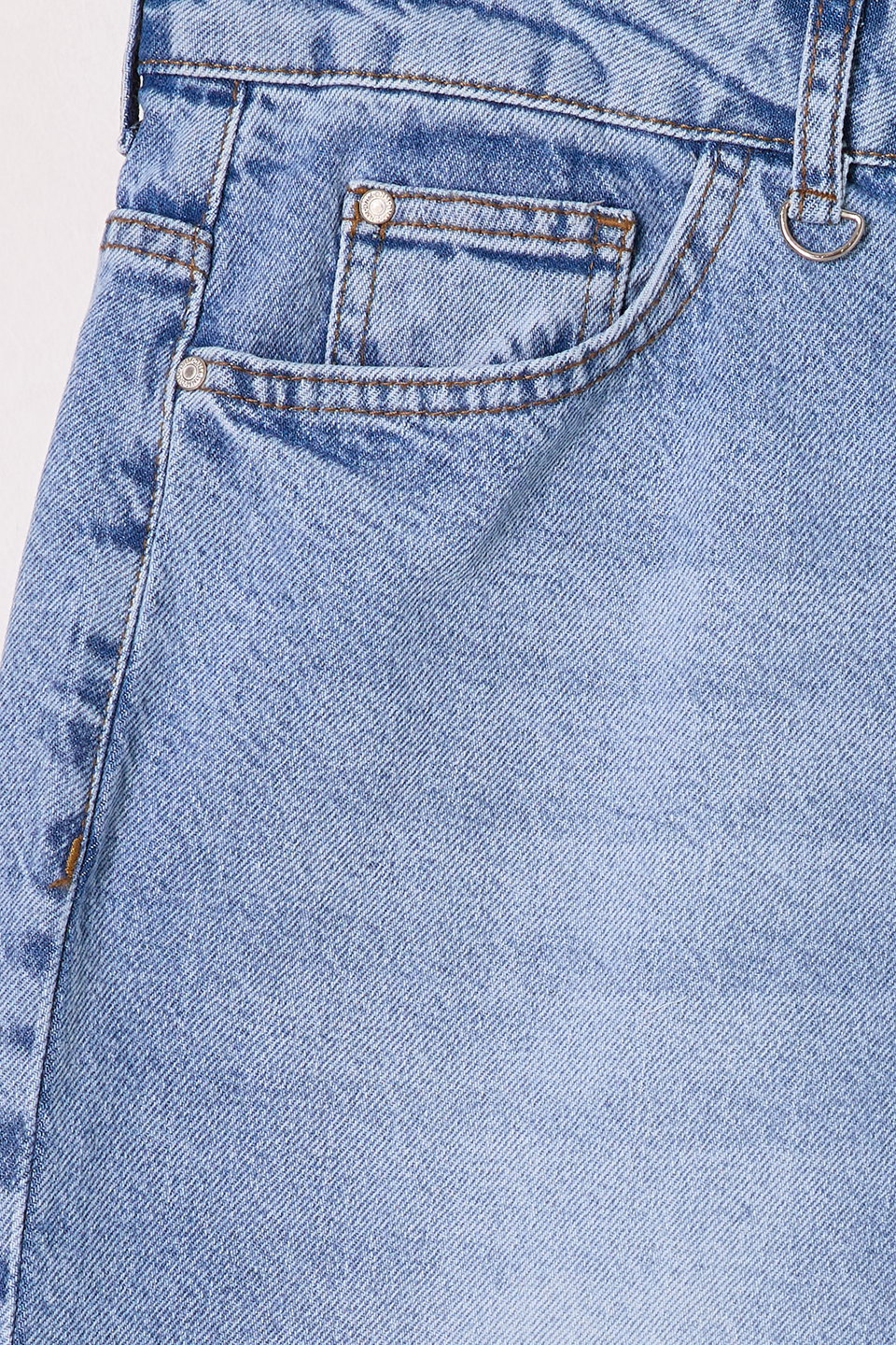 High Waist Straight Fit Denim Plus Size Shorts TBBSS25AP00016