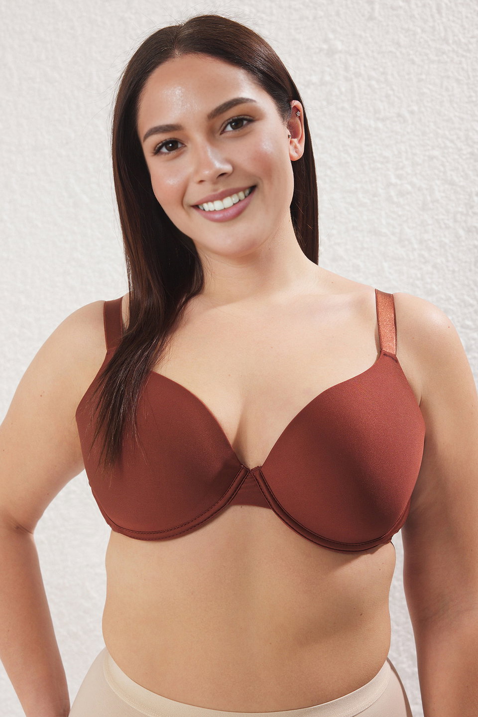 Fixed Cover Adjustable Thick Straps Plus Size Bra TBBSS25CW00005