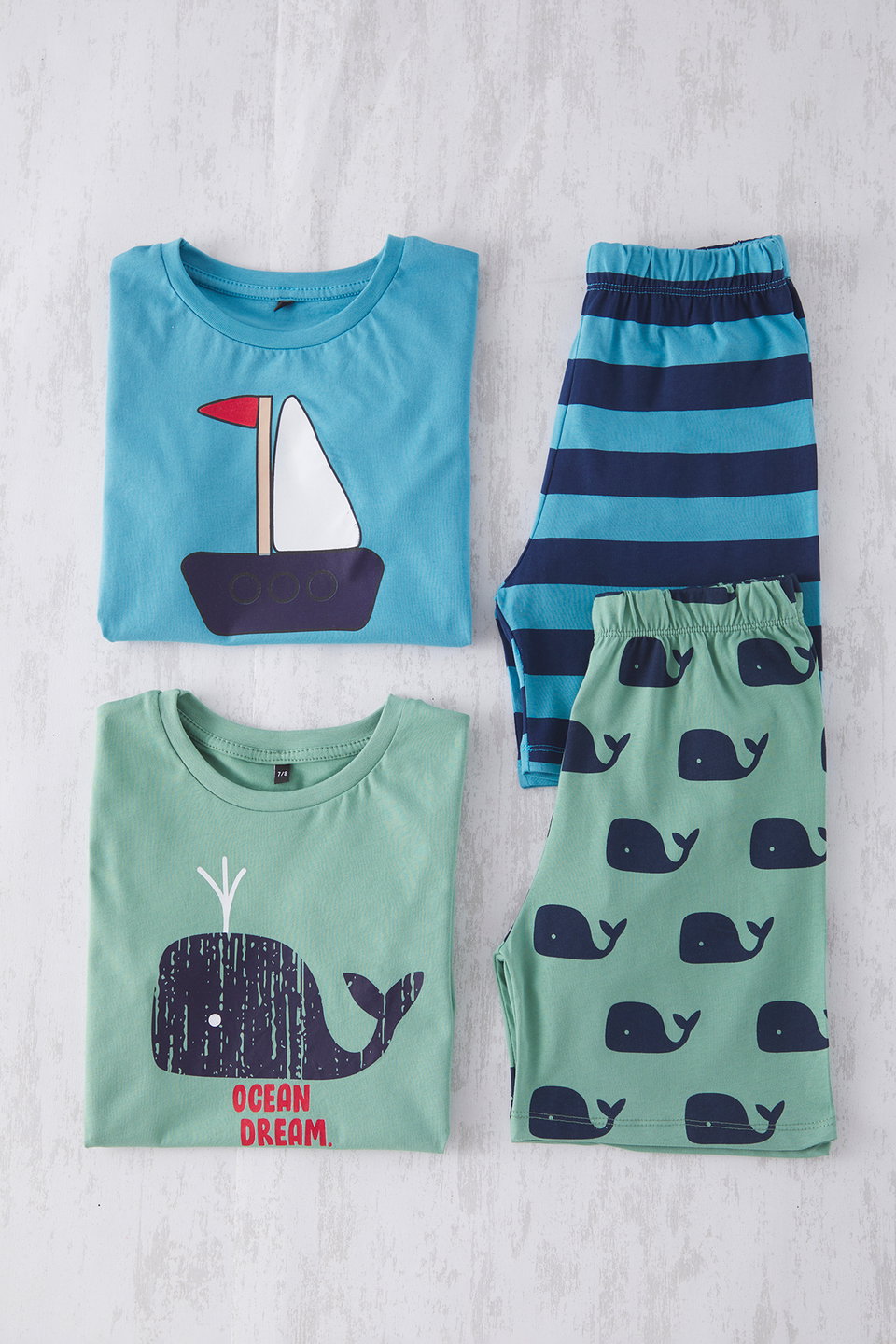 4-Piece Boys 100% Cotton Animal Printed Pajama Set TKDSS25PT00018