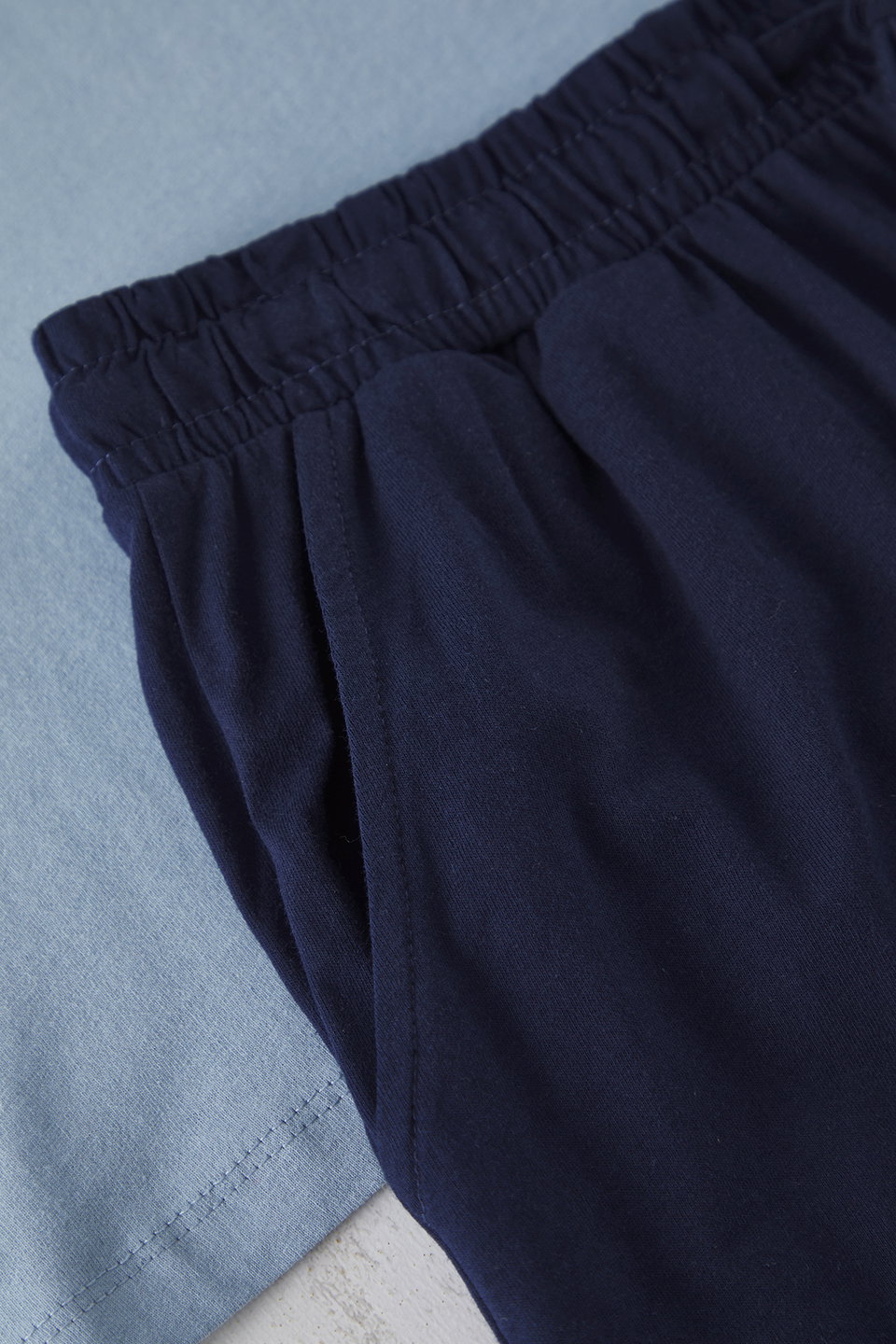 Regular Fit 100% Cotton Knitted Shorts Pajama Set TMNSS25PT00033