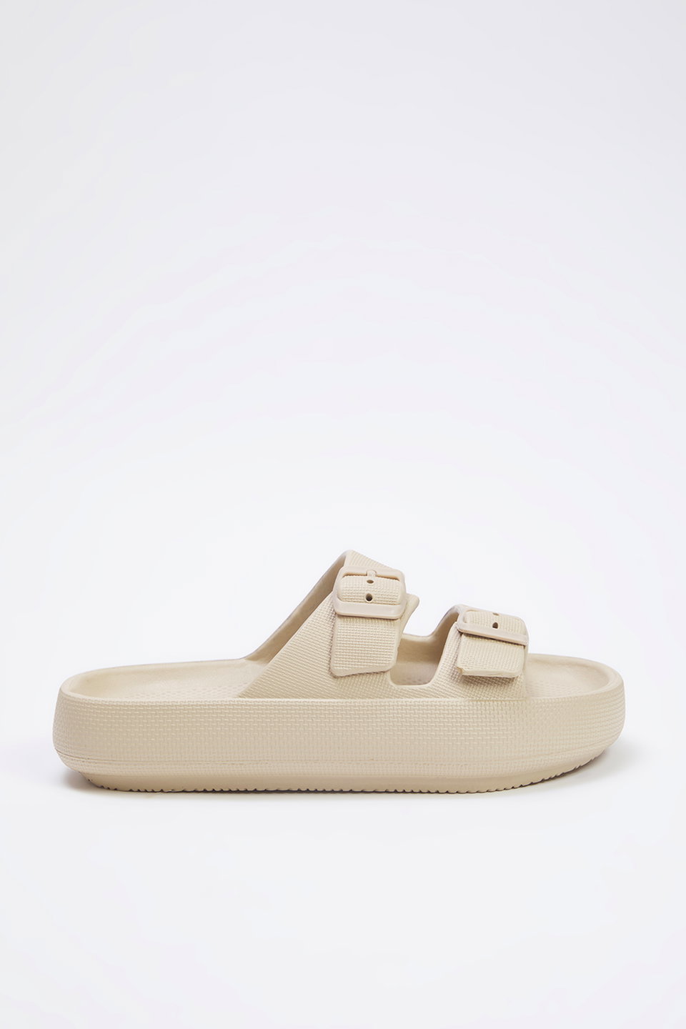 Double Band Buckle Detail Sole Women's Slippers TAXSS25TE00019