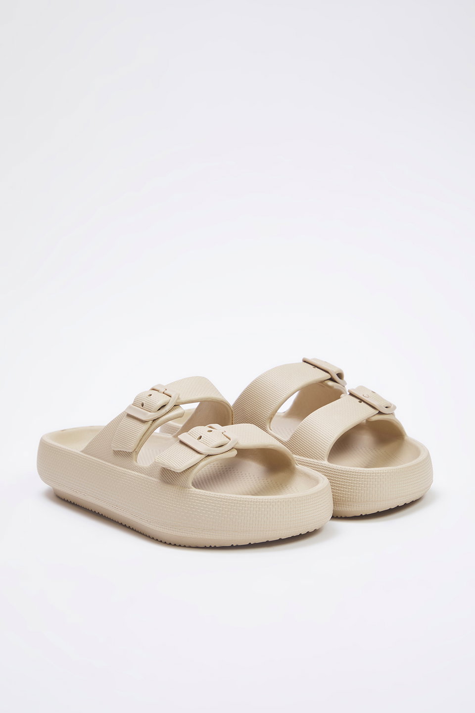 Double Band Buckle Detail Sole Women's Slippers TAXSS25TE00019