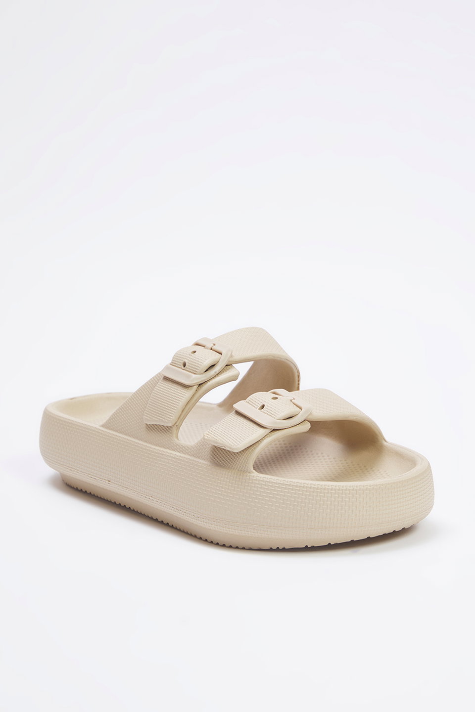 Double Band Buckle Detail Sole Women's Slippers TAXSS25TE00019