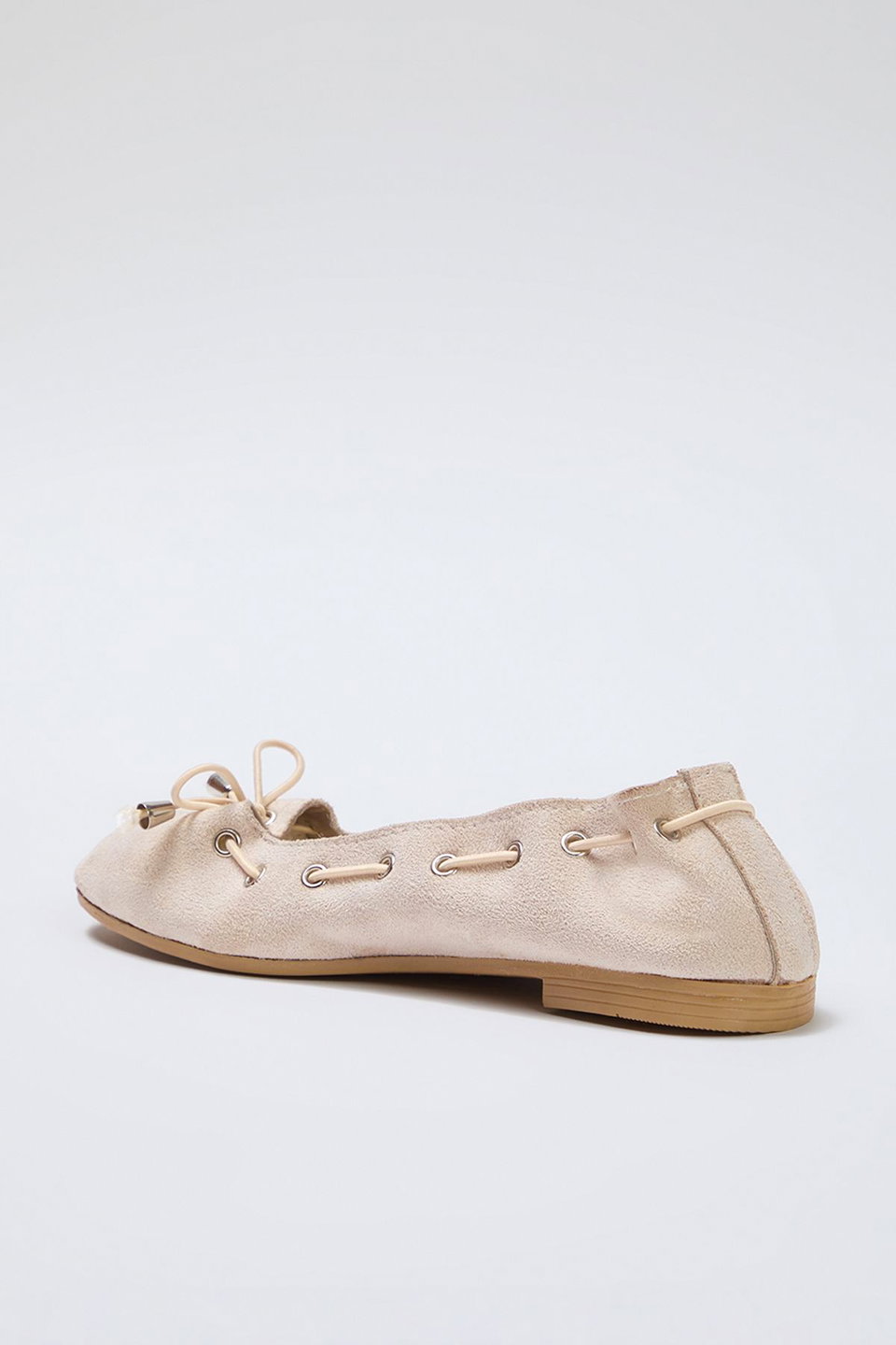 Tie Detail Almond Toe Women's Ballerina TAXSS25BE00004