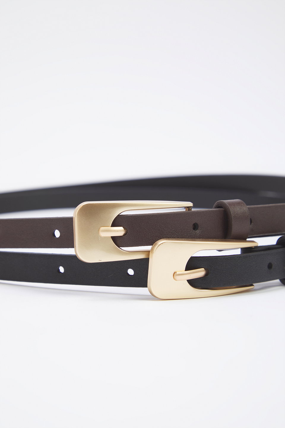 2-Pack Leather Look Women's Belt TWOSS25KE00010