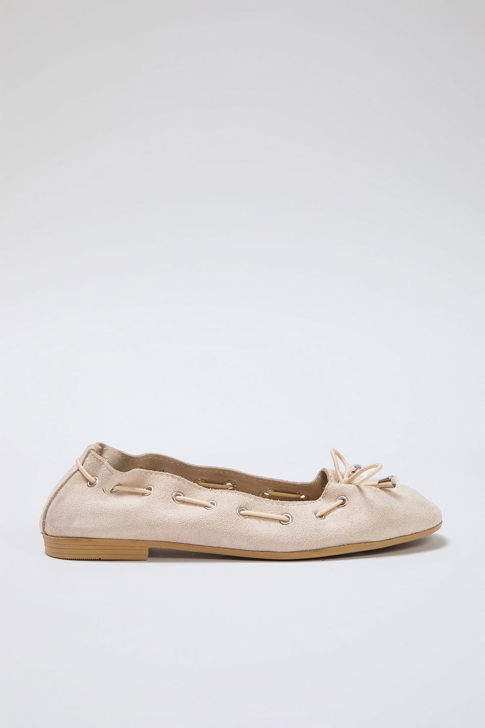 Tie Detail Almond Toe Women's Ballerina TAXSS25BE00004