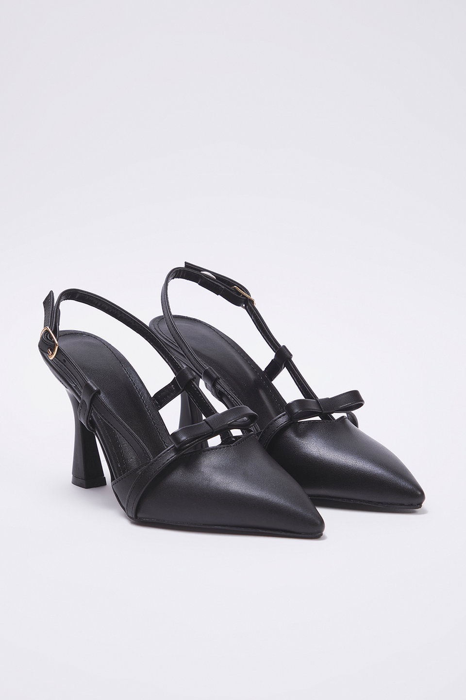 Bow Detail Pointed Toe Women's Classic Heeled Shoes TAXSS25TO00076